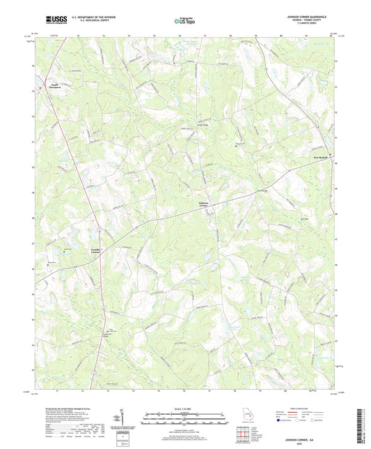 Johnson Corner Georgia US Topo Map Image