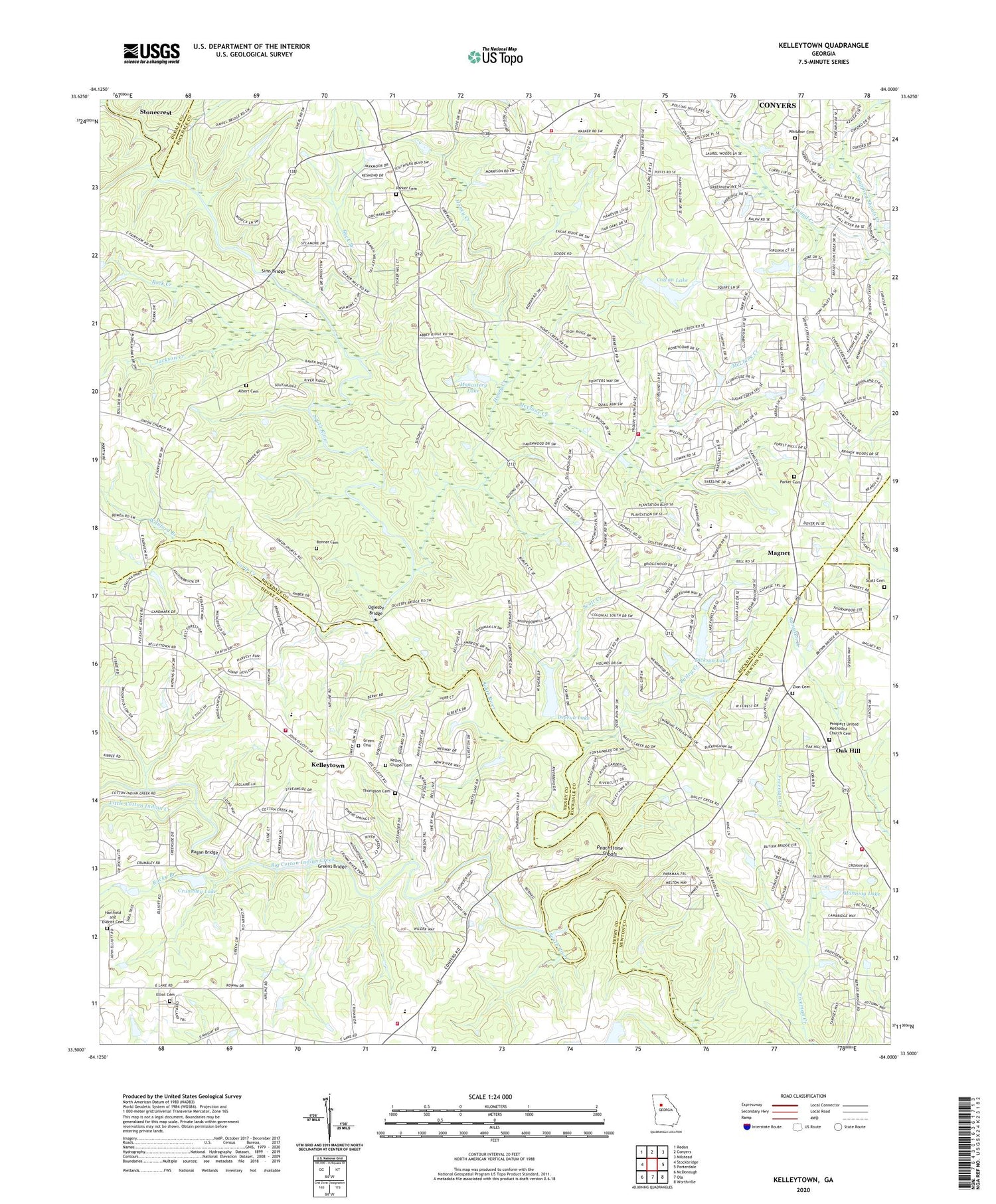Kelleytown Georgia US Topo Map Image