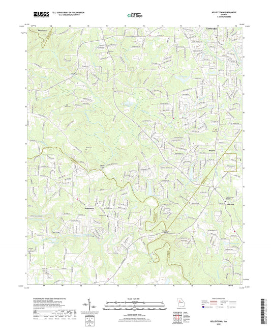Kelleytown Georgia US Topo Map Image