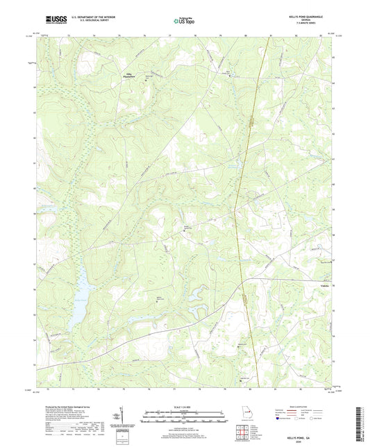 Kellys Pond Georgia US Topo Map Image