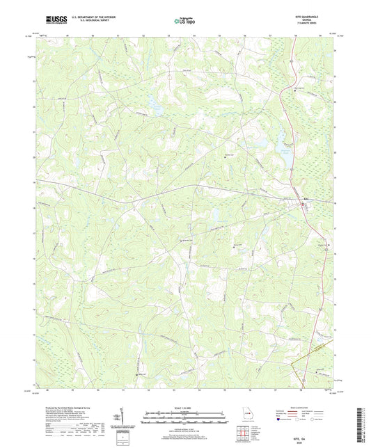 Kite Georgia US Topo Map Image