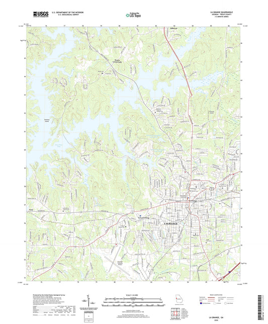 La Grange Georgia US Topo Map Image