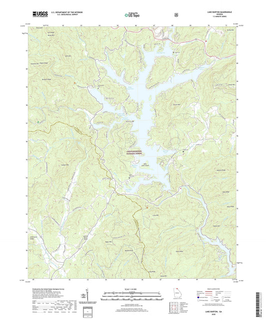 Lake Burton Georgia US Topo Map Image