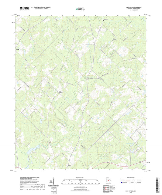 Lake Cypress Georgia US Topo Map Image