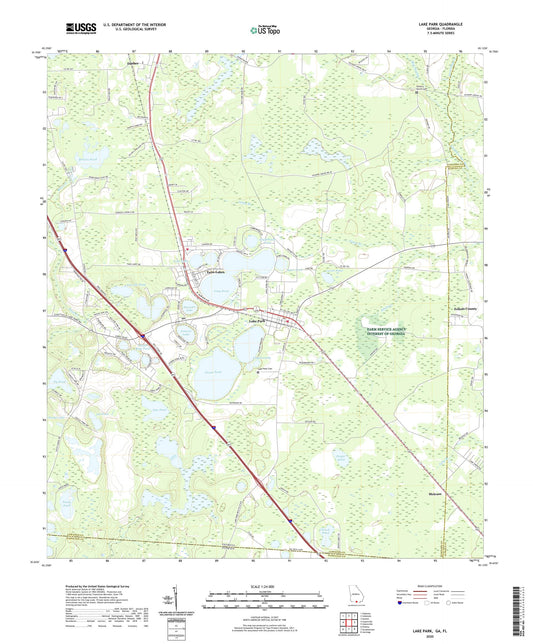 Lake Park Georgia US Topo Map Image