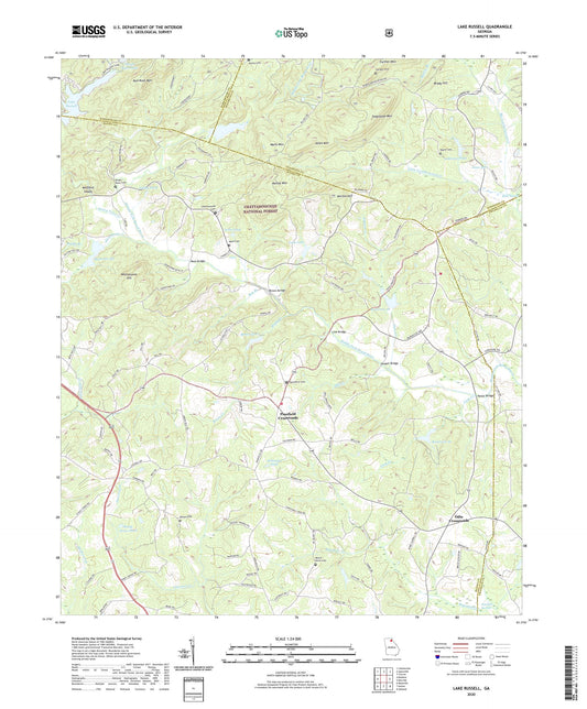 Lake Russell Georgia US Topo Map Image