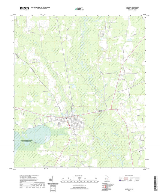 Lakeland Georgia US Topo Map Image