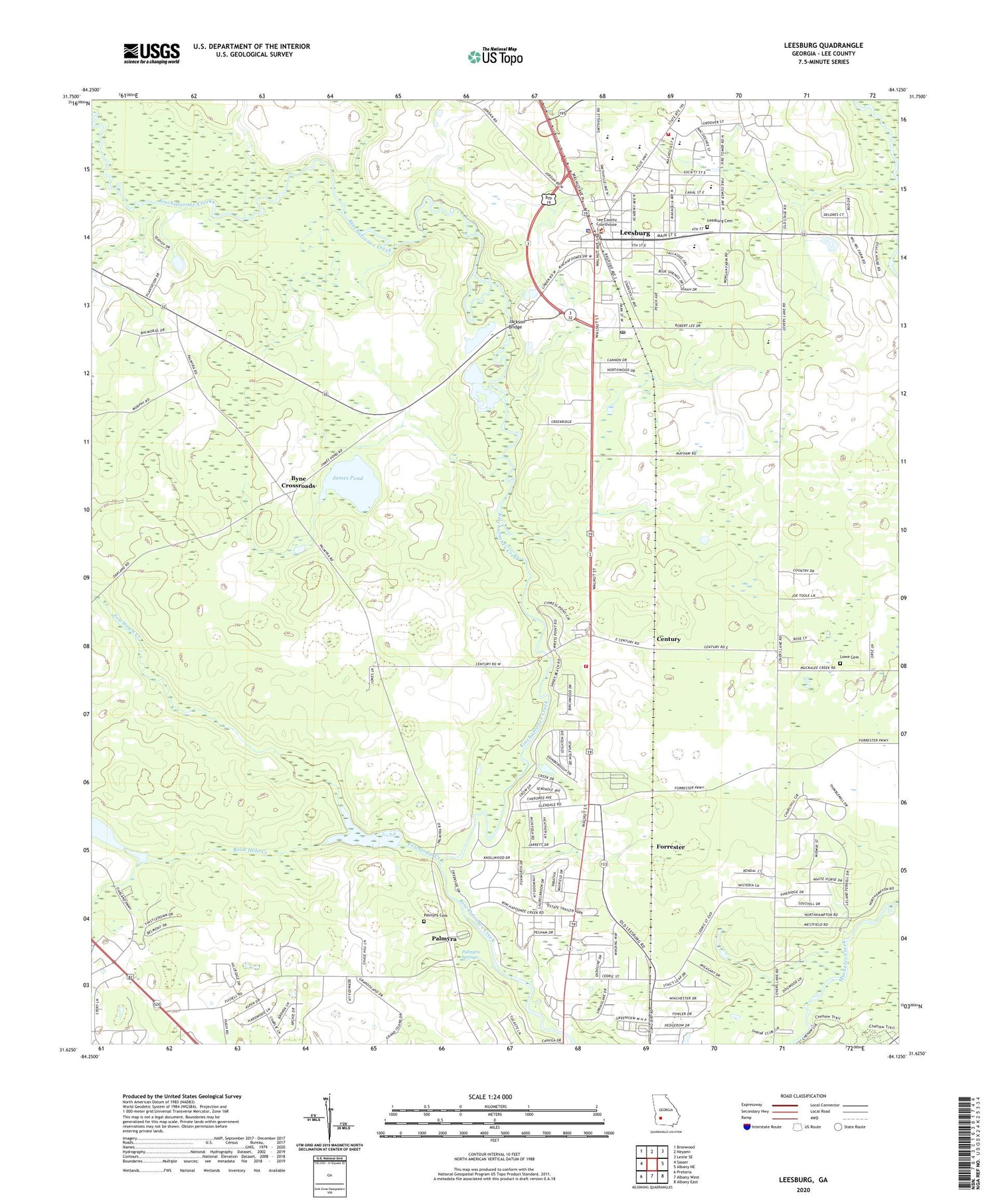 Leesburg Georgia US Topo Map Image