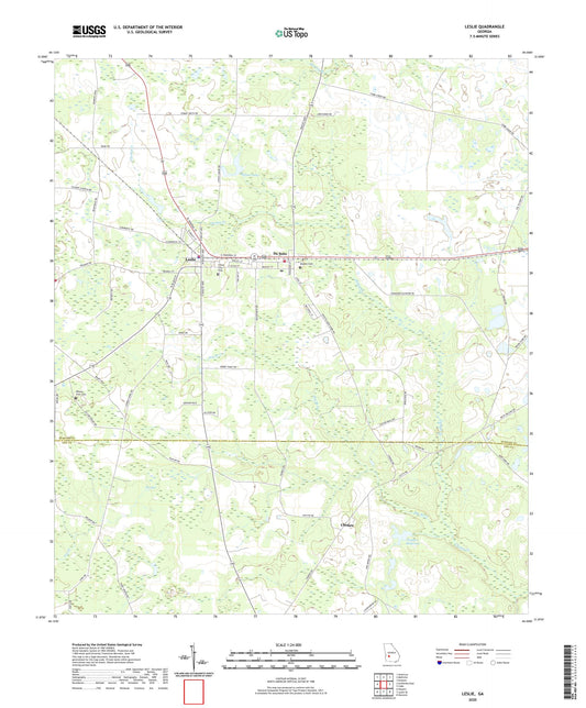 Leslie Georgia US Topo Map Image