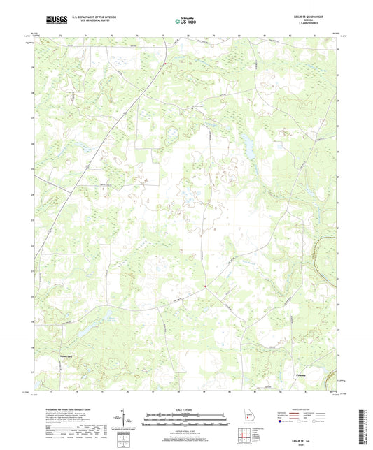 Leslie SE Georgia US Topo Map Image