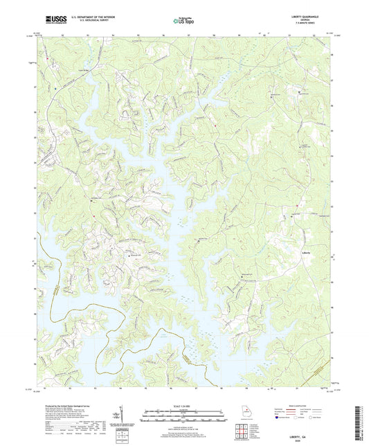 Liberty Georgia US Topo Map Image