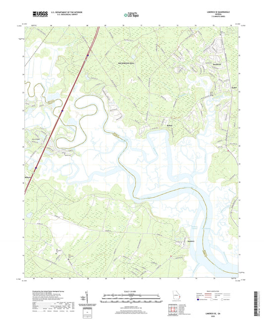Limerick SE Georgia US Topo Map Image