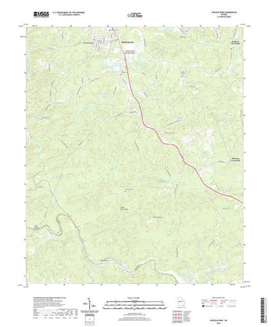 Lincoln Park Georgia US Topo Map Image