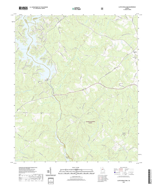 Lloyd Shoals Dam Georgia US Topo Map Image