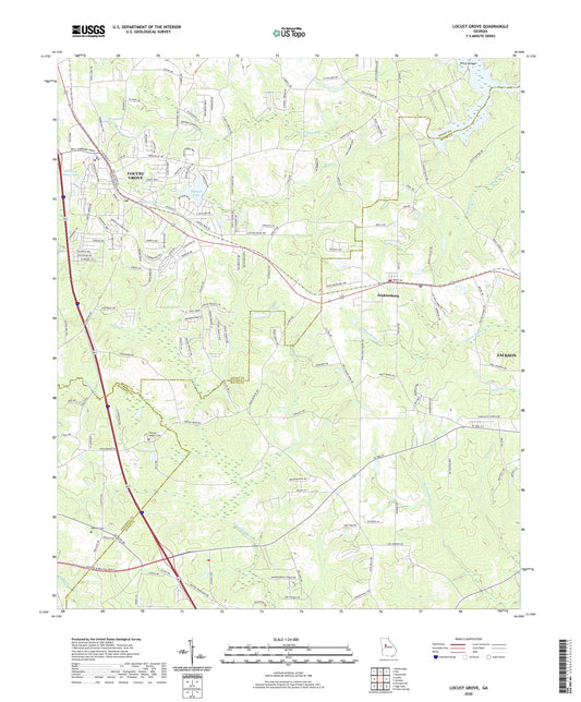 Locust Grove Georgia US Topo Map Image