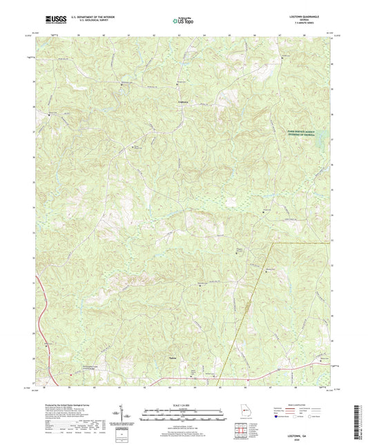 Logtown Georgia US Topo Map Image