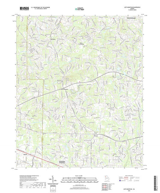 Lost Mountain Georgia US Topo Map Image