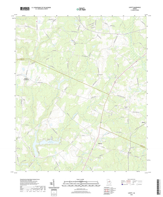 Lovett Georgia US Topo Map Image