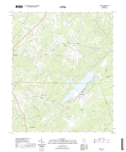 Lowell Georgia US Topo Map Image