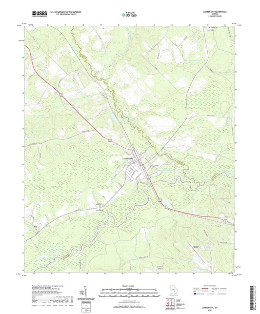 Lumber City Georgia US Topo Map Image