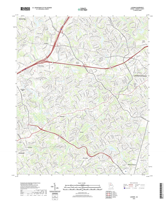 Luxomni Georgia US Topo Map Image