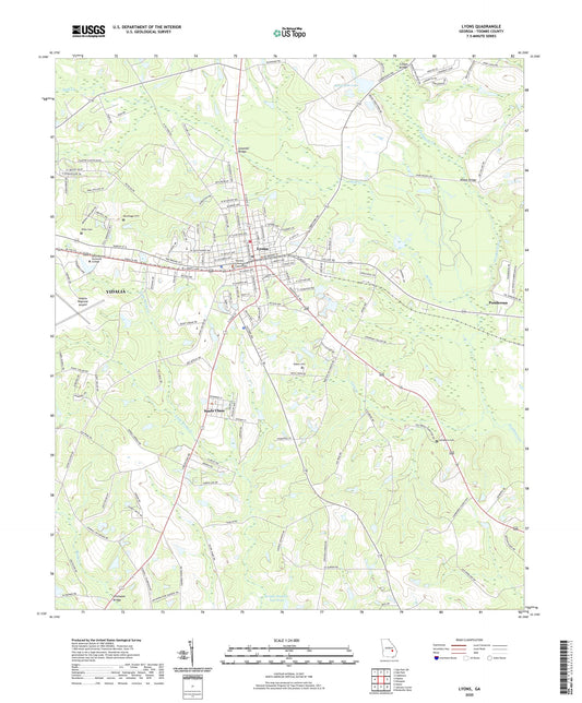 Lyons Georgia US Topo Map Image