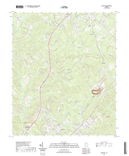 Macon NE Georgia US Topo Map Image