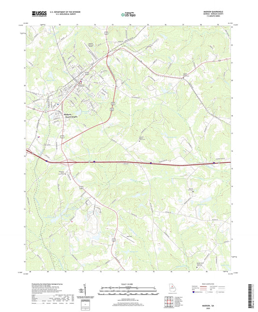 Madison Georgia US Topo Map Image