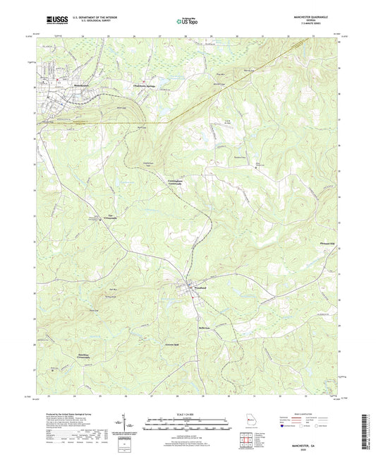 Manchester Georgia US Topo Map Image