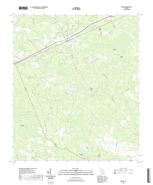 Manor Georgia US Topo Map Image