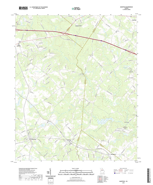 Mansfield Georgia US Topo Map Image