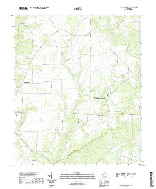Marshallville SW Georgia US Topo Map Image