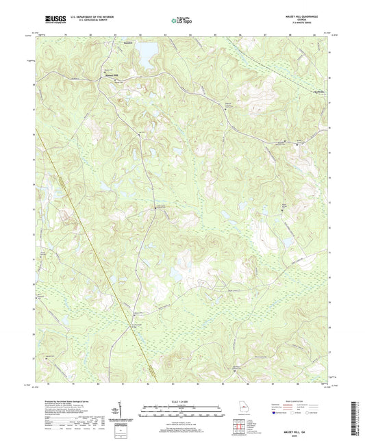 Massey Hill Georgia US Topo Map Image