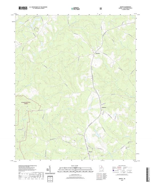 Maxeys Georgia US Topo Map Image