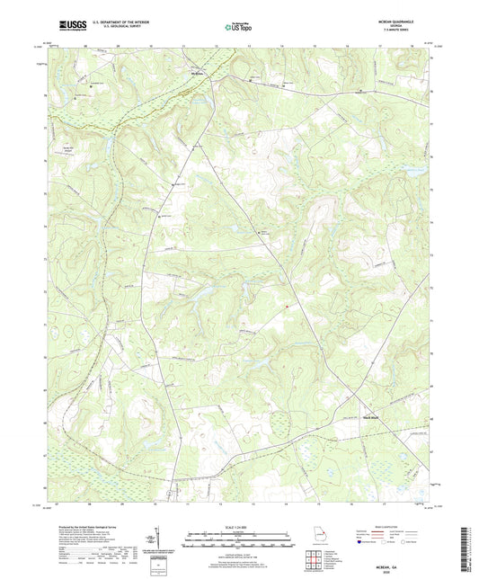 McBean Georgia US Topo Map Image