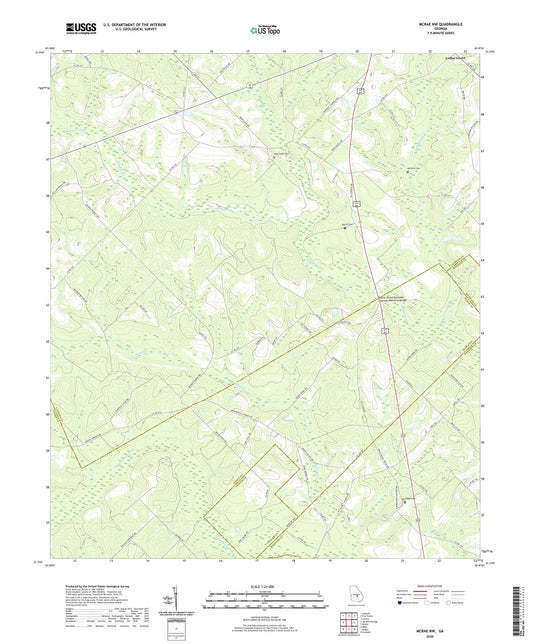 McRae NW Georgia US Topo Map Image