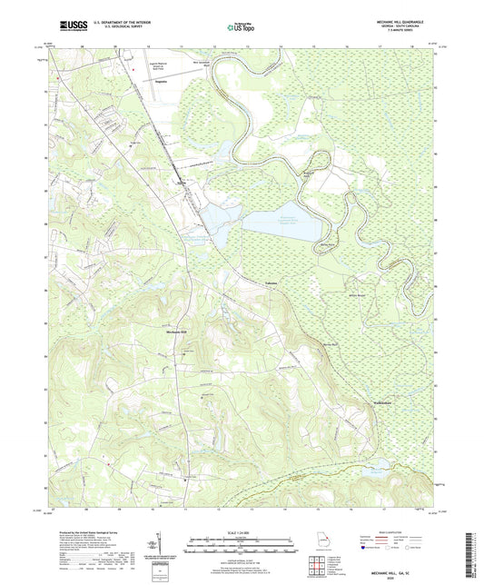 Mechanic Hill Georgia US Topo Map Image