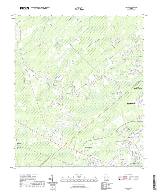 Meldrim Georgia US Topo Map Image