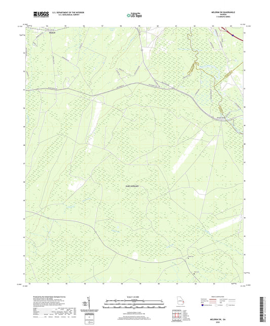 Meldrim SW Georgia US Topo Map Image