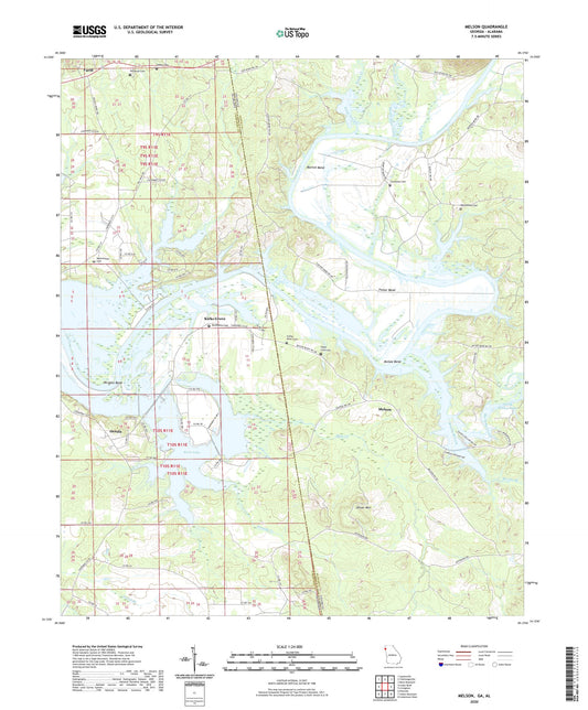 Melson Georgia US Topo Map Image