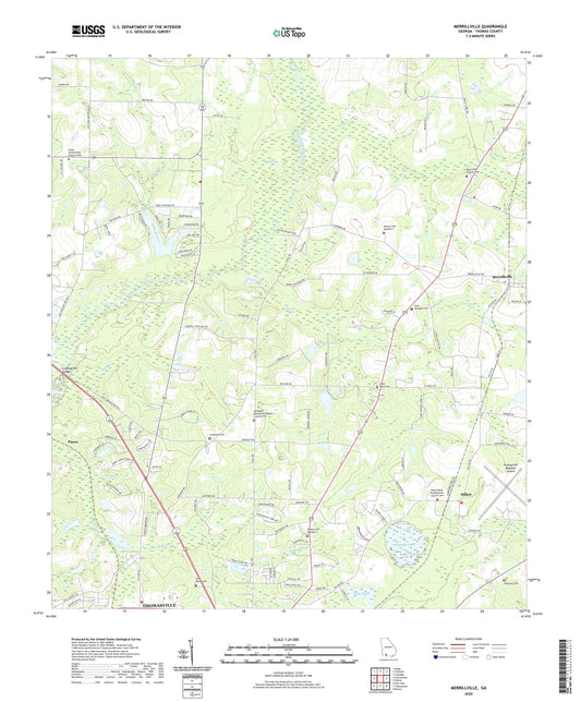 Merrillville Georgia US Topo Map Image