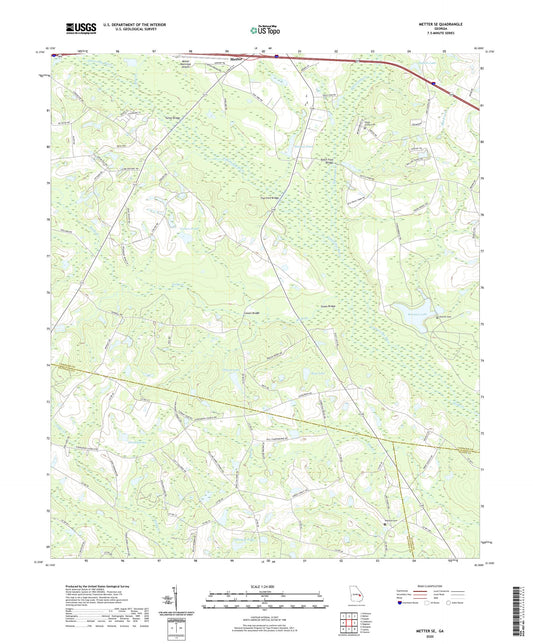 Metter SE Georgia US Topo Map Image