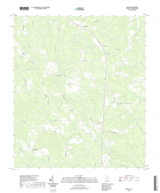 Midway Georgia US Topo Map Image