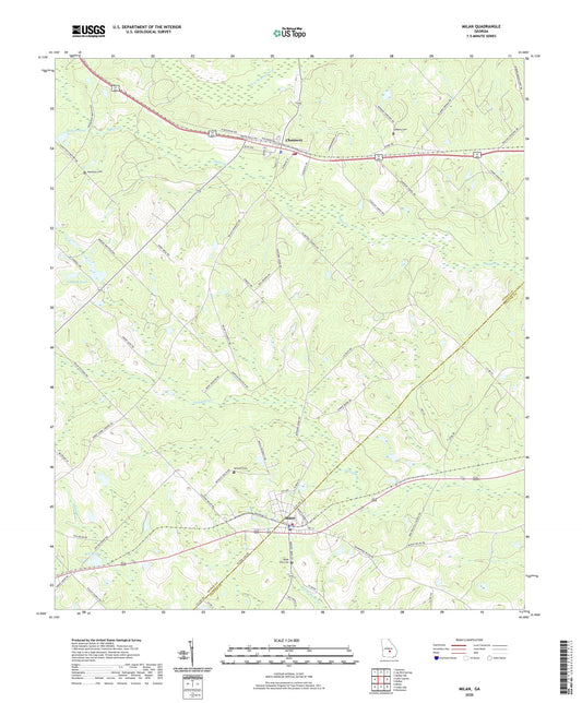 Milan Georgia US Topo Map Image