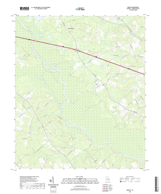 Minter Georgia US Topo Map Image