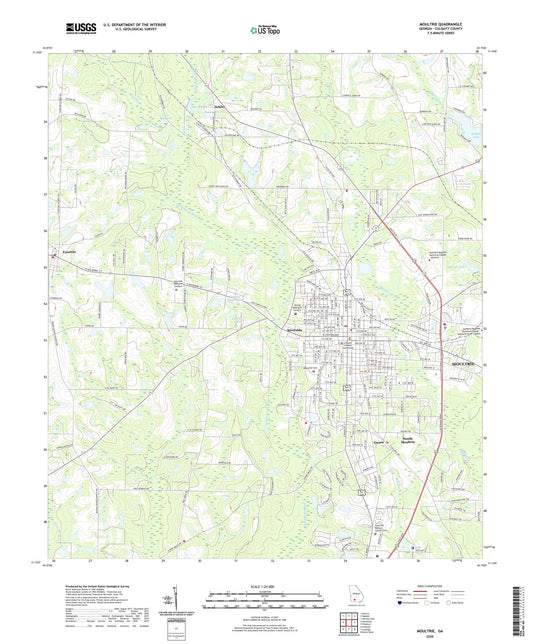Moultrie Georgia US Topo Map Image