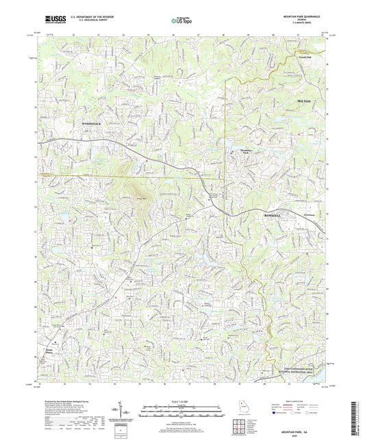 Mountain Park Georgia US Topo Map Image