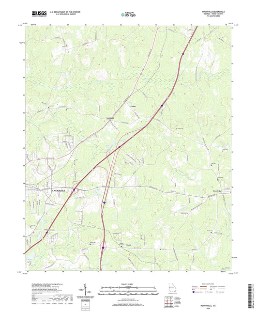 Mountville Georgia US Topo Map Image