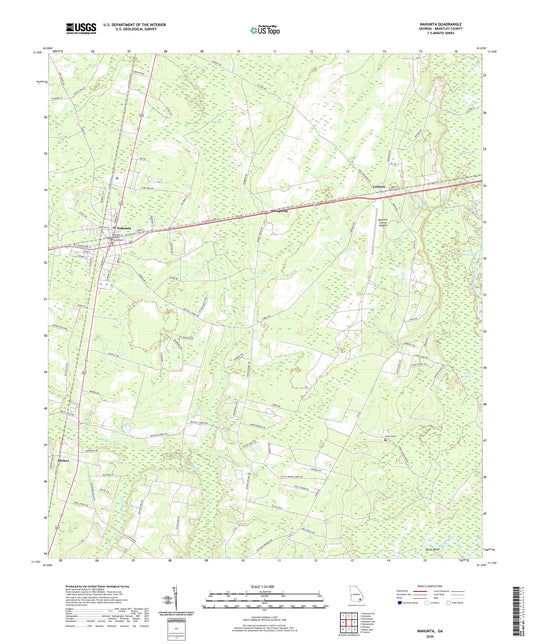 Nahunta Georgia US Topo Map Image