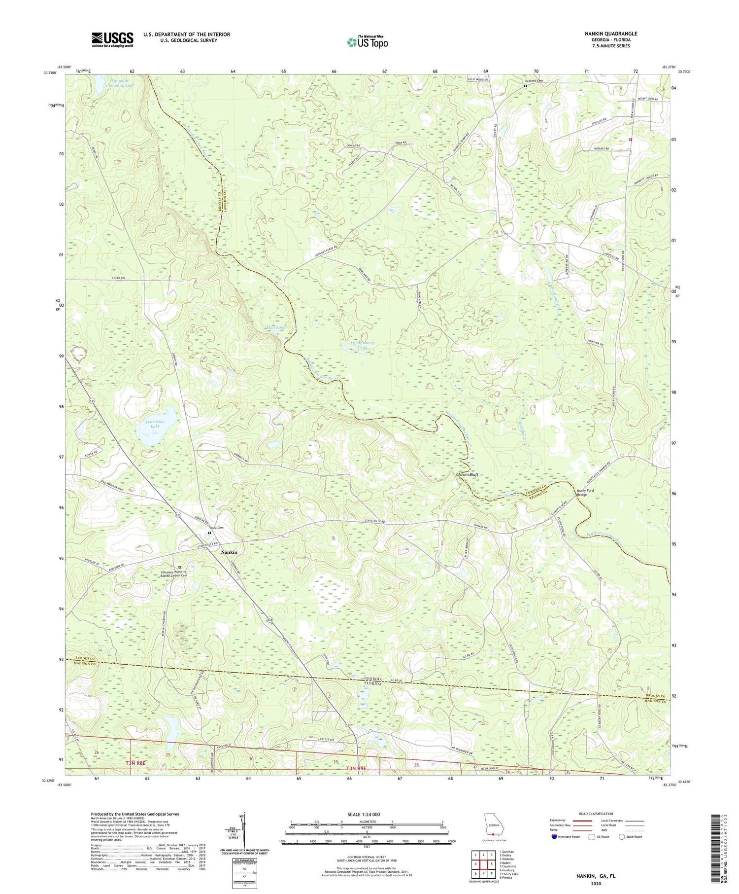 Nankin Georgia US Topo Map Image